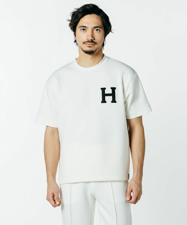 D/him H刺繍スキューバニットTシャツ