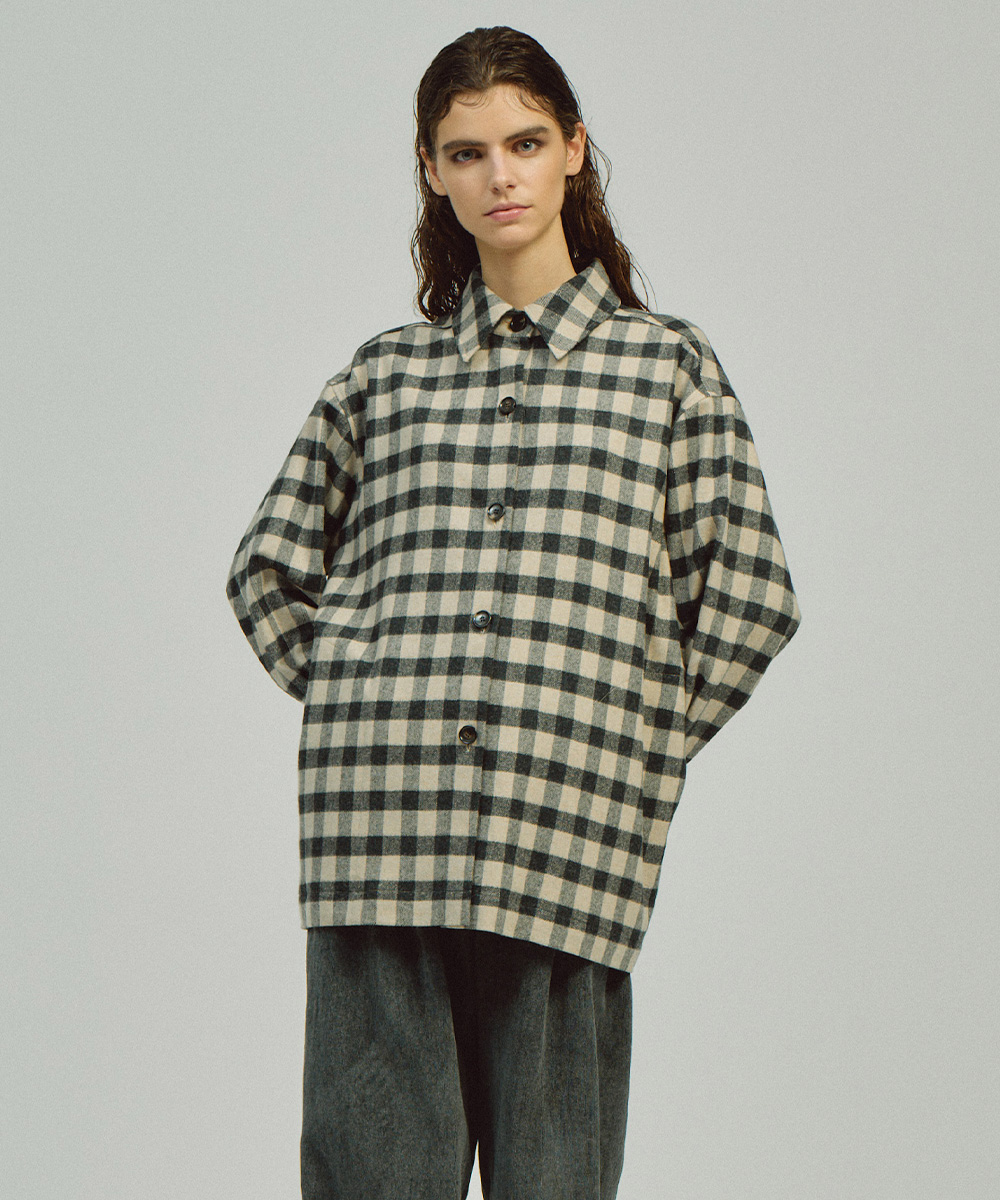 【SHOP ONLY】OSLOW / カシミヤ チェックシャツ