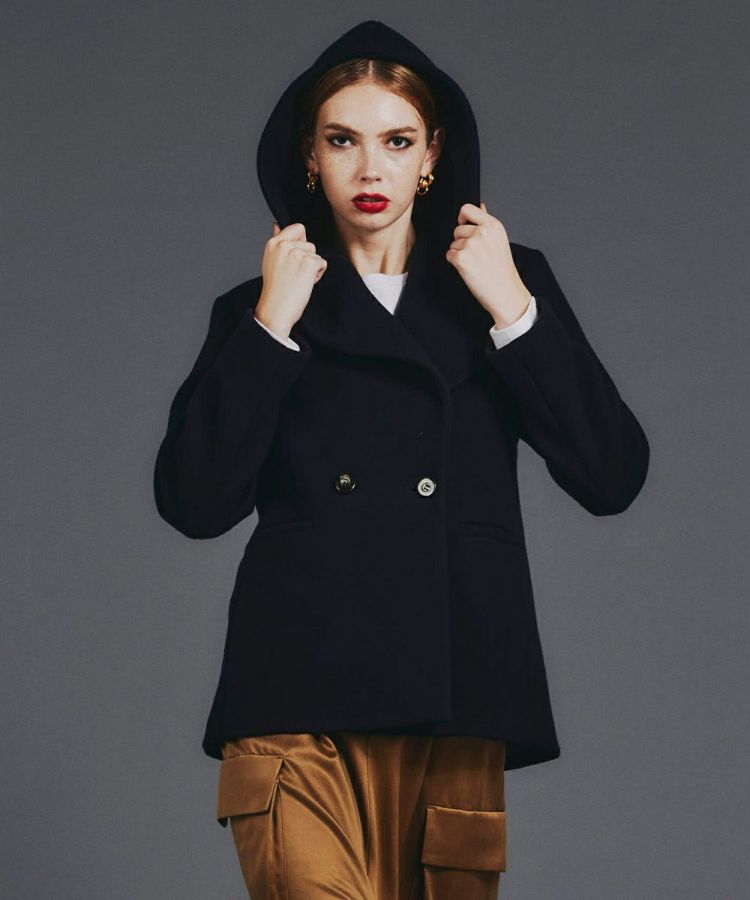 【POINT 10%】Sov. / メルトンウールフードジャケット