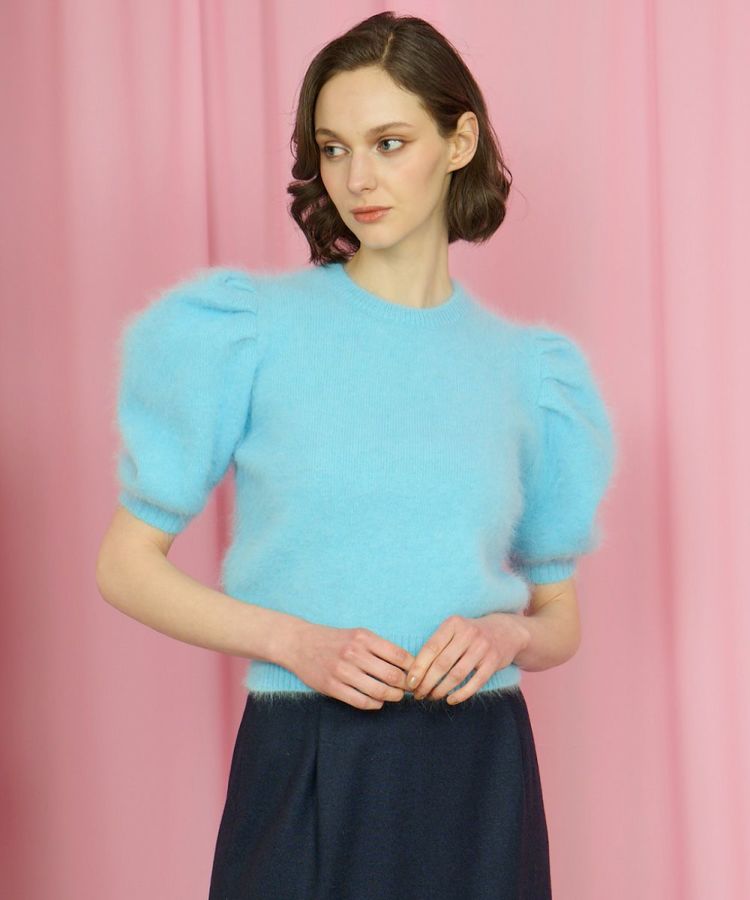 CORCOVADO / アンゴラダブルフェイス パフスリーブニット