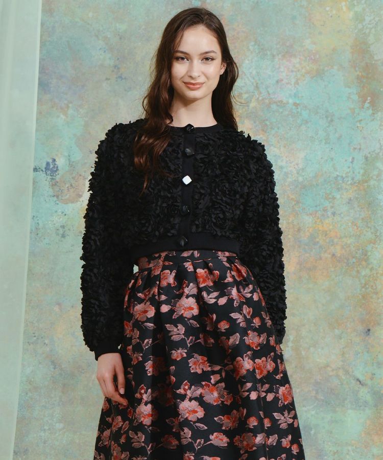 CORCOVADO / フラワーモチーフ刺繍 カーディガン