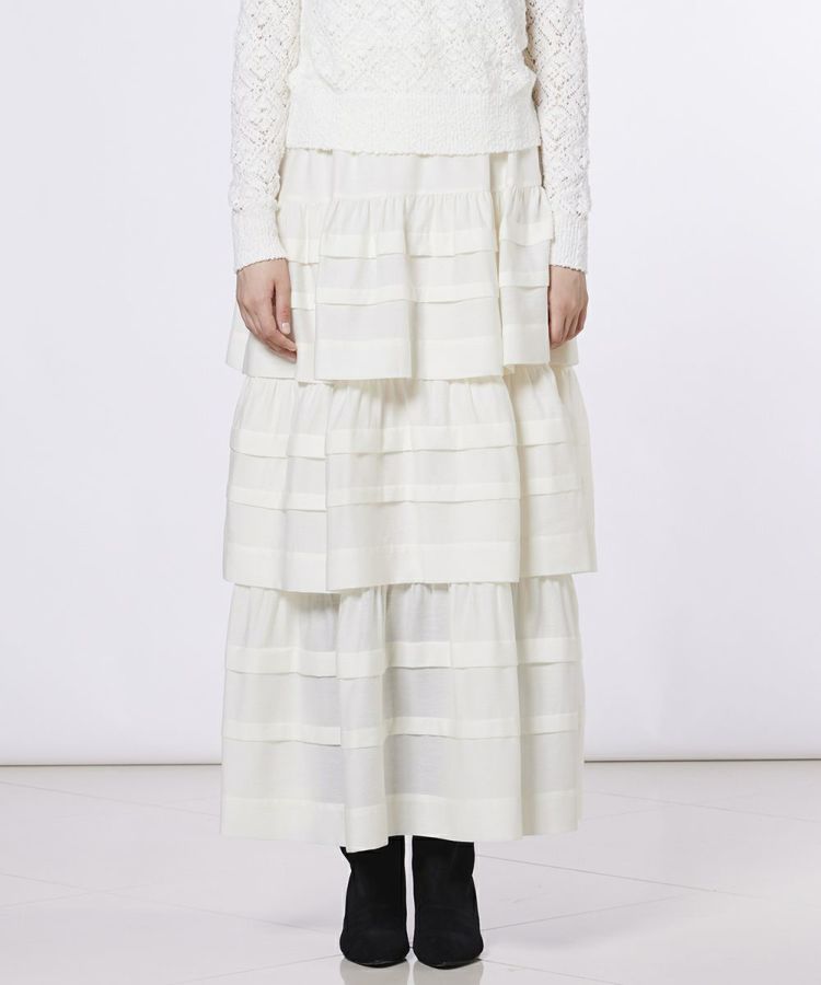 Sov. / クレープシフォン ティアードスカート