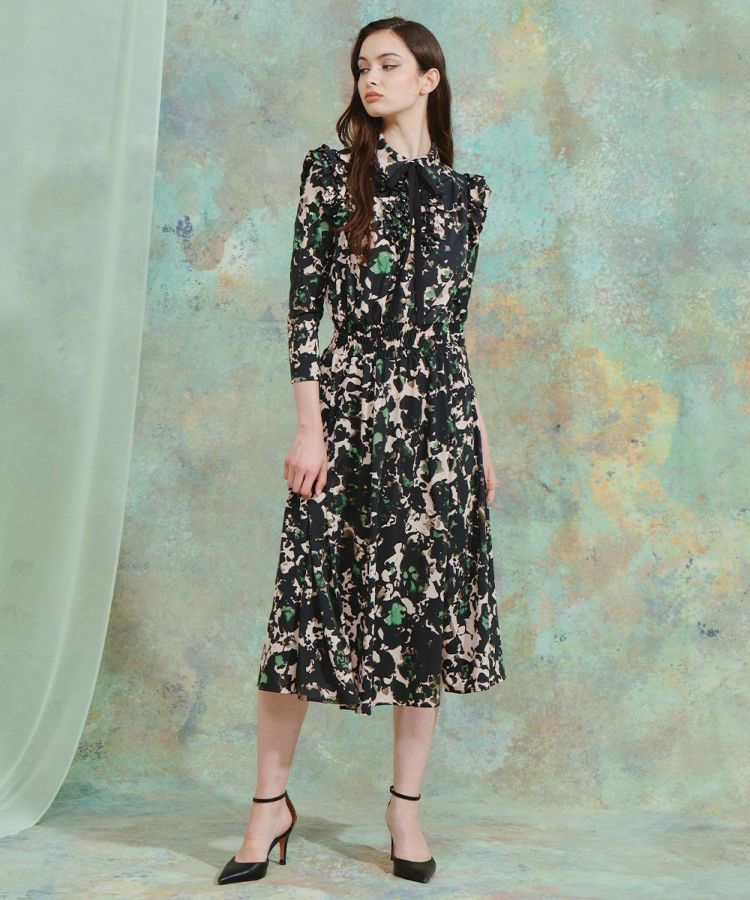 CORCOVADO / トリコットジャージ フリルフロントドレス