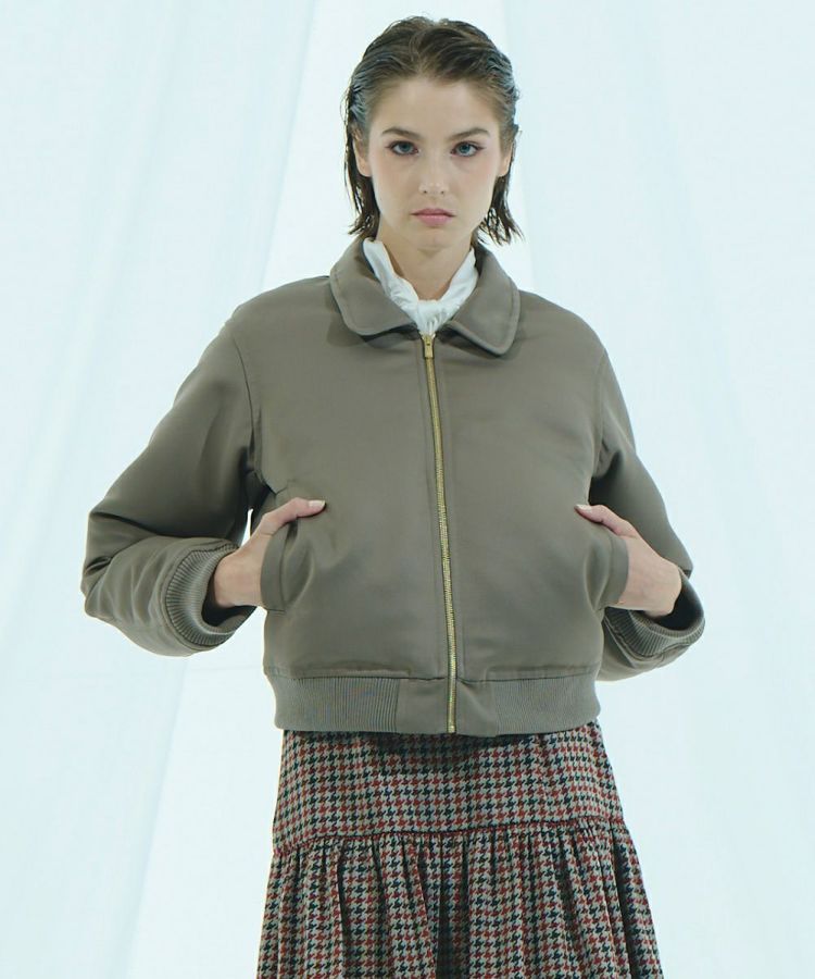 Sov. / ダブルフェイスサテンブルゾン(comming soon)