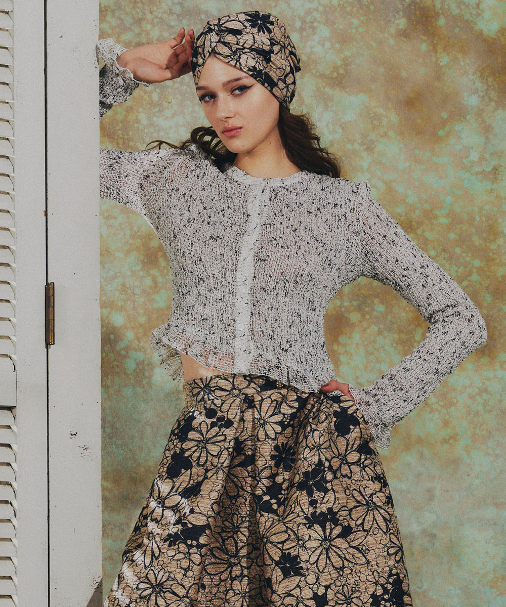 Sov. / メッシュシャーリングブラウス